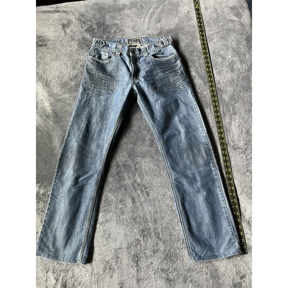 Levis 514 Slim Straight Black Label Mens Jeans Zipper Pockets Rare 32 "Hem" 30